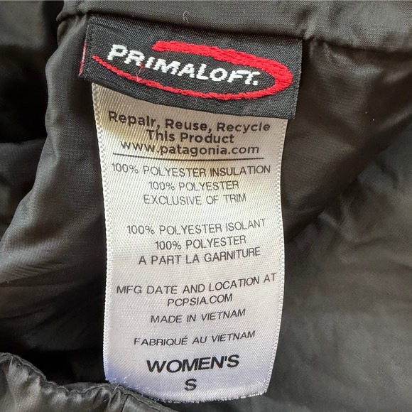 Patagonia Nano Puff Vest Womens Small Black Quilted PrimaLoft Full Zip 84246 - Picture 4 of 9